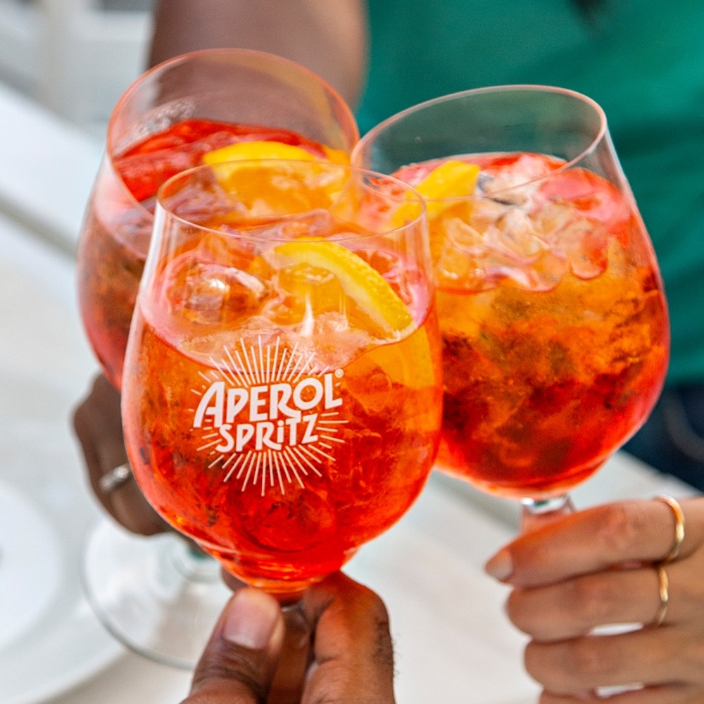 New Aperol Spritz Cocktail Glasses Set Of 2 - Picture 12 of 13